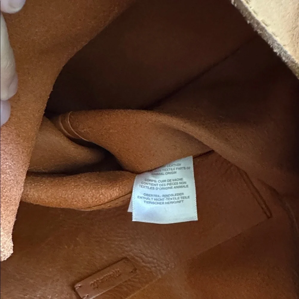 Madewell The Sydney Crossbody Bag caramel leather magnetic closure shoulder bag - Picture 8 of 11